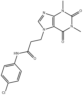 N-(4-chlorophenyl)-3-(1,3-dimethyl-2,6-dioxopurin-7-yl)propanamide Structure