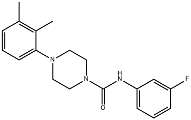 4-(2,3-dimethylphenyl)-N-(3-fluorophenyl)piperazine-1-carboxamide Structure