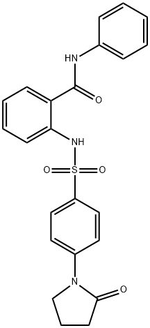 2-[[4-(2-oxopyrrolidin-1-yl)phenyl]sulfonylamino]-N-phenylbenzamide 구조식 이미지