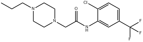 N-[2-chloro-5-(trifluoromethyl)phenyl]-2-(4-propylpiperazin-1-yl)acetamide 구조식 이미지