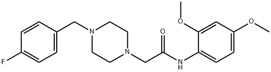 N-(2,4-dimethoxyphenyl)-2-[4-[(4-fluorophenyl)methyl]piperazin-1-yl]acetamide Structure