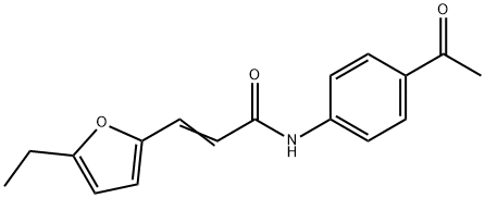 (E)-N-(4-acetylphenyl)-3-(5-ethylfuran-2-yl)prop-2-enamide 구조식 이미지