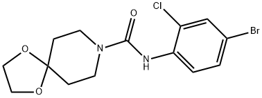 N-(4-bromo-2-chlorophenyl)-1,4-dioxa-8-azaspiro[4.5]decane-8-carboxamide Structure