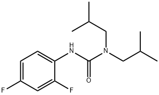 3-(2,4-difluorophenyl)-1,1-bis(2-methylpropyl)urea 구조식 이미지