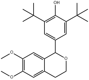 2,6-ditert-butyl-4-(6,7-dimethoxy-3,4-dihydro-1H-isochromen-1-yl)phenol Structure