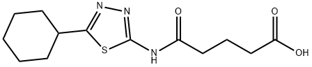 5-[(5-cyclohexyl-1,3,4-thiadiazol-2-yl)amino]-5-oxopentanoic acid 구조식 이미지