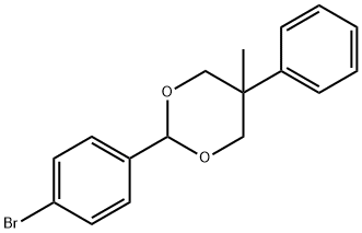 2-(4-bromophenyl)-5-methyl-5-phenyl-1,3-dioxane 구조식 이미지