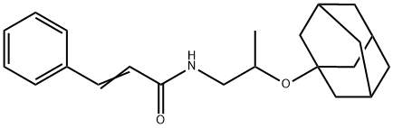 (E)-N-[2-(1-adamantyloxy)propyl]-3-phenylprop-2-enamide Structure