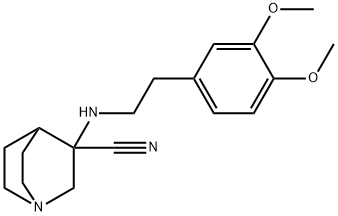 3-[2-(3,4-dimethoxyphenyl)ethylamino]-1-azabicyclo[2.2.2]octane-3-carbonitrile Structure