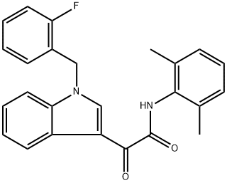 N-(2,6-dimethylphenyl)-2-[1-[(2-fluorophenyl)methyl]indol-3-yl]-2-oxoacetamide Structure