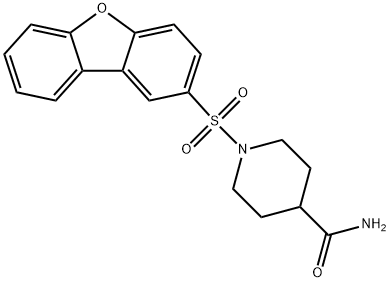 1-dibenzofuran-2-ylsulfonylpiperidine-4-carboxamide 구조식 이미지