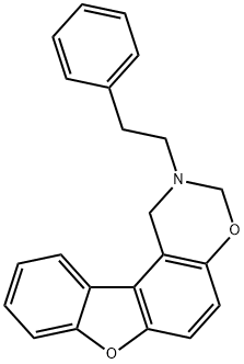 2-(2-phenylethyl)-1,3-dihydro-[1]benzofuro[3,2-f][1,3]benzoxazine 구조식 이미지