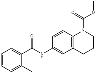 methyl 6-[(2-methylbenzoyl)amino]-3,4-dihydro-2H-quinoline-1-carboxylate Structure