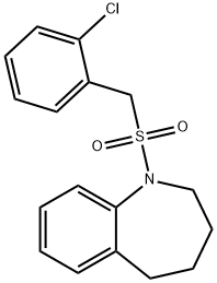 1-[(2-chlorophenyl)methylsulfonyl]-2,3,4,5-tetrahydro-1-benzazepine Structure