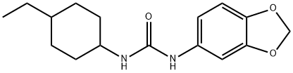 1-(1,3-benzodioxol-5-yl)-3-(4-ethylcyclohexyl)urea 구조식 이미지