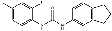 1-(2,4-difluorophenyl)-3-(2,3-dihydro-1H-inden-5-yl)urea 구조식 이미지