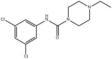 N-(3,5-dichlorophenyl)-4-ethylpiperazine-1-carboxamide 구조식 이미지