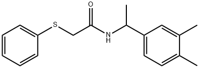 N-[1-(3,4-dimethylphenyl)ethyl]-2-phenylsulfanylacetamide Structure