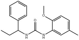 1-(2-methoxy-5-methylphenyl)-3-(1-phenylpropyl)urea 구조식 이미지