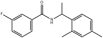 N-[1-(2,4-dimethylphenyl)ethyl]-3-fluorobenzamide 구조식 이미지