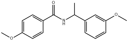 4-methoxy-N-[1-(3-methoxyphenyl)ethyl]benzamide Structure