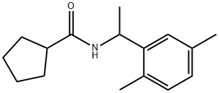 N-[1-(2,5-dimethylphenyl)ethyl]cyclopentanecarboxamide 구조식 이미지