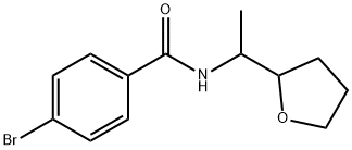 4-bromo-N-[1-(oxolan-2-yl)ethyl]benzamide 구조식 이미지