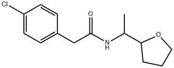 2-(4-chlorophenyl)-N-[1-(oxolan-2-yl)ethyl]acetamide Structure