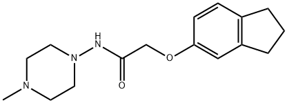 2-(2,3-dihydro-1H-inden-5-yloxy)-N-(4-methylpiperazin-1-yl)acetamide Structure