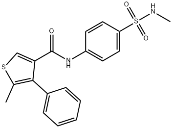 5-methyl-N-[4-(methylsulfamoyl)phenyl]-4-phenylthiophene-3-carboxamide Structure