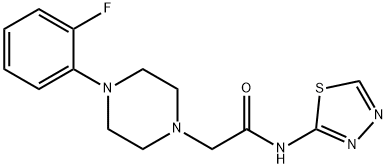 2-[4-(2-fluorophenyl)piperazin-1-yl]-N-(1,3,4-thiadiazol-2-yl)acetamide 구조식 이미지