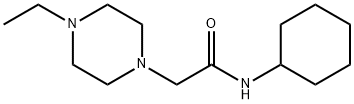 N-cyclohexyl-2-(4-ethylpiperazin-1-yl)acetamide 구조식 이미지