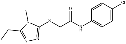 N-(4-chlorophenyl)-2-[(5-ethyl-4-methyl-1,2,4-triazol-3-yl)sulfanyl]acetamide Structure