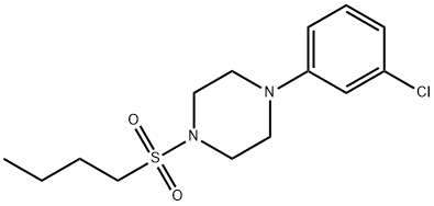 1-butylsulfonyl-4-(3-chlorophenyl)piperazine 구조식 이미지