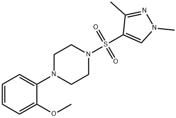 1-(1,3-dimethylpyrazol-4-yl)sulfonyl-4-(2-methoxyphenyl)piperazine 구조식 이미지