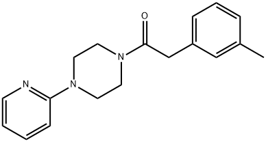 2-(3-methylphenyl)-1-(4-pyridin-2-ylpiperazin-1-yl)ethanone 구조식 이미지