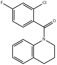 (2-chloro-4-fluorophenyl)-(3,4-dihydro-2H-quinolin-1-yl)methanone Structure