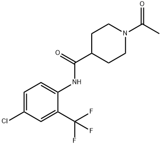 1-acetyl-N-[4-chloro-2-(trifluoromethyl)phenyl]piperidine-4-carboxamide 구조식 이미지