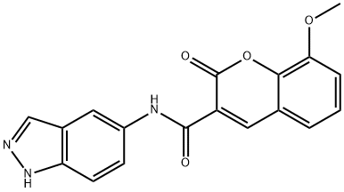 N-(1H-indazol-5-yl)-8-methoxy-2-oxochromene-3-carboxamide Structure