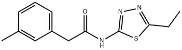 N-(5-ethyl-1,3,4-thiadiazol-2-yl)-2-(3-methylphenyl)acetamide 구조식 이미지