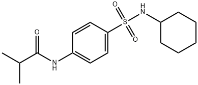 N-[4-(cyclohexylsulfamoyl)phenyl]-2-methylpropanamide 구조식 이미지