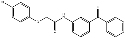 N-(3-benzoylphenyl)-2-(4-chlorophenoxy)acetamide 구조식 이미지