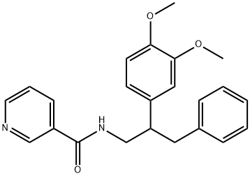 N-[2-(3,4-dimethoxyphenyl)-3-phenylpropyl]pyridine-3-carboxamide Structure