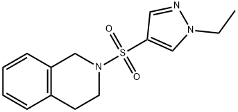 2-(1-ethylpyrazol-4-yl)sulfonyl-3,4-dihydro-1H-isoquinoline Structure