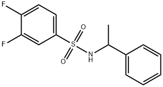 3,4-difluoro-N-(1-phenylethyl)benzenesulfonamide Structure