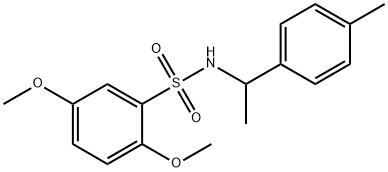 2,5-dimethoxy-N-[1-(4-methylphenyl)ethyl]benzenesulfonamide 구조식 이미지