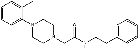 2-[4-(2-methylphenyl)piperazin-1-yl]-N-(2-phenylethyl)acetamide 구조식 이미지