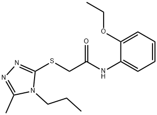 N-(2-ethoxyphenyl)-2-[(5-methyl-4-propyl-1,2,4-triazol-3-yl)sulfanyl]acetamide Structure