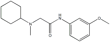 2-[cyclohexyl(methyl)amino]-N-(3-methoxyphenyl)acetamide 구조식 이미지