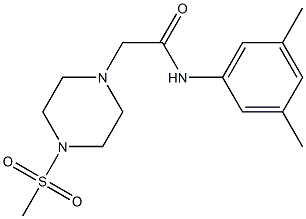 N-(3,5-dimethylphenyl)-2-(4-methylsulfonylpiperazin-1-yl)acetamide Structure